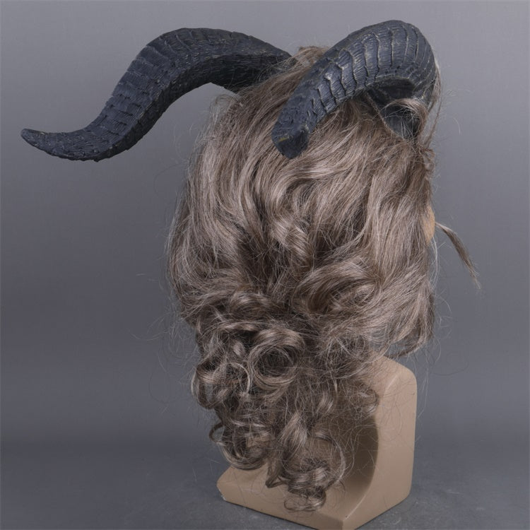 Beauty and the Beast Adam Prince Cosplay Mask with Wig Vikidoky