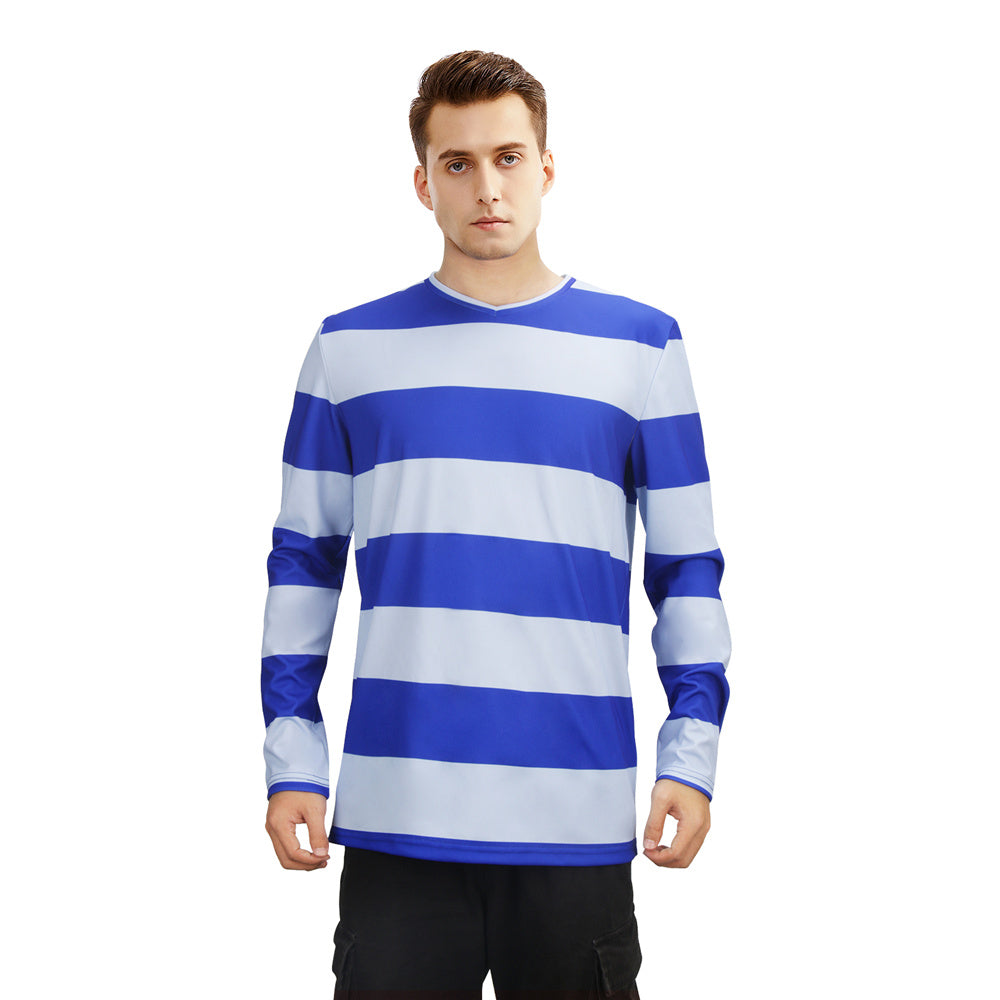Josh T-Shirt Blue Stripe Blue's Clues & You! Vikidoky