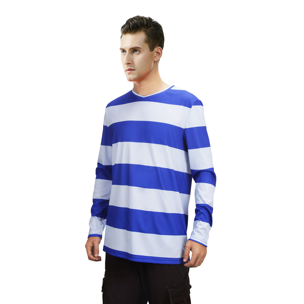 Josh T-Shirt Blue Stripe Blue's Clues & You! Vikidoky