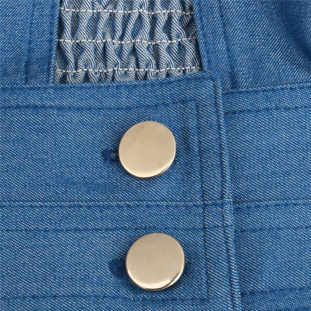 Daisy Jones Denim Top Blue Daisy Jones & The Six 70s Cosplay Outfits Vikidoky