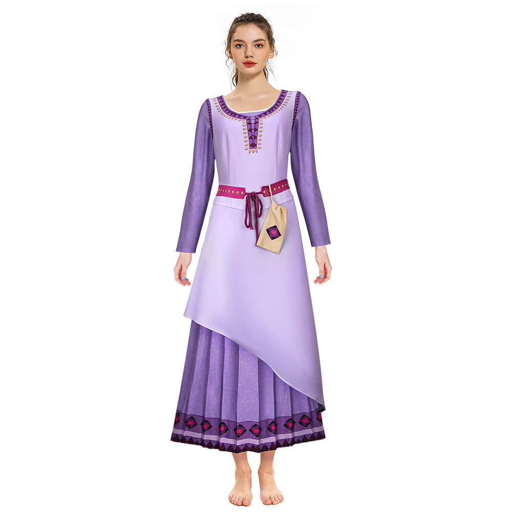 Disney Wish Asha Dress Cosplay Costume Vikidoky