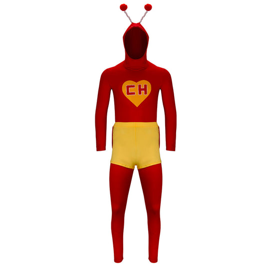 El Chapulín Colorado Superhero Cosplay Costume The Red Grasshopper Vikidoky