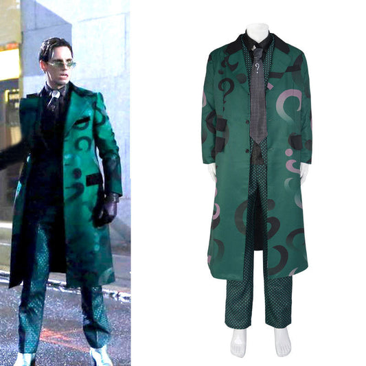 Gotham Season 5 Riddler Edward Nigma Cosplay Costume Vikidoky