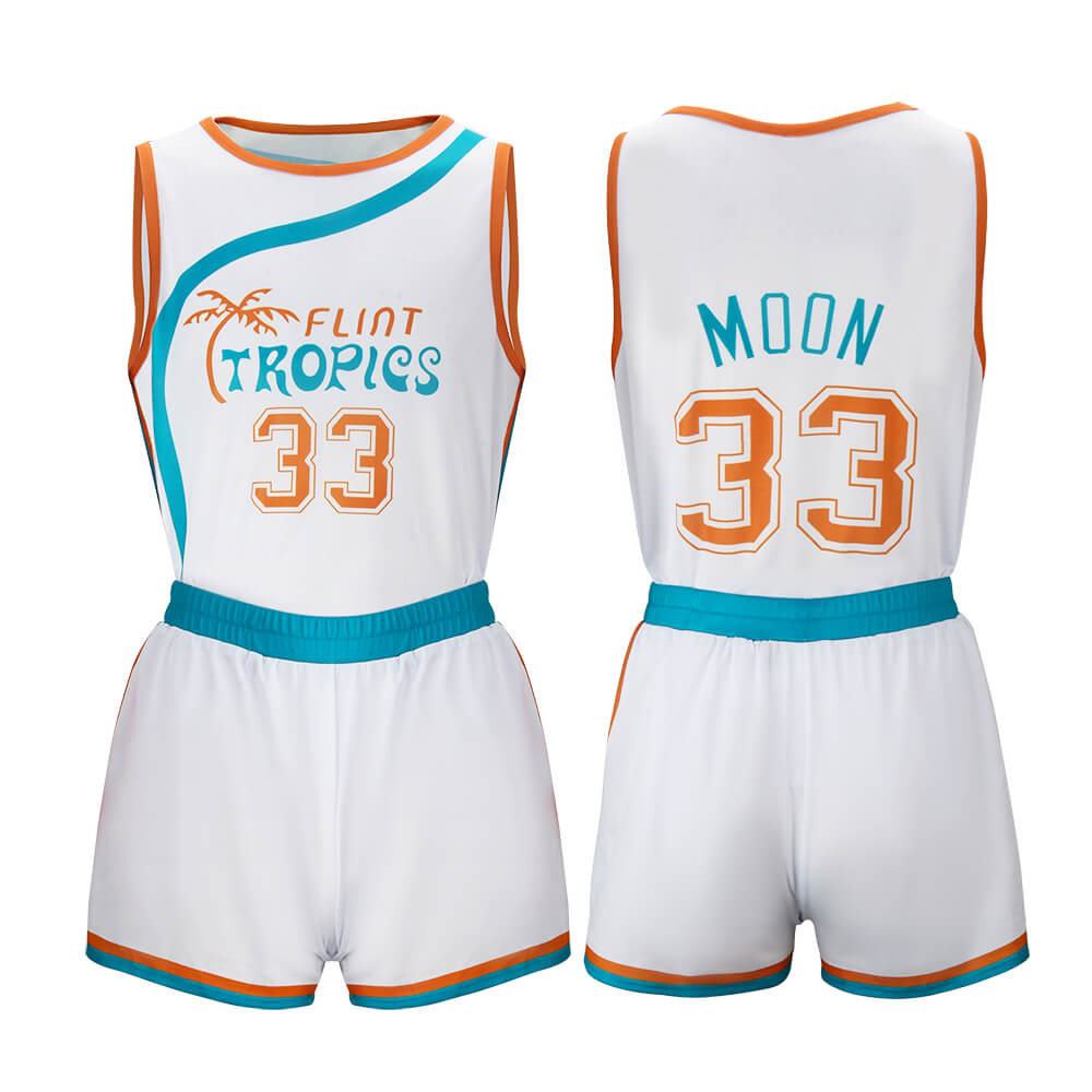 Semi-Pro Jackie Moon 33 Flint Tropics Basketball Jersey Uniform Vikidoky