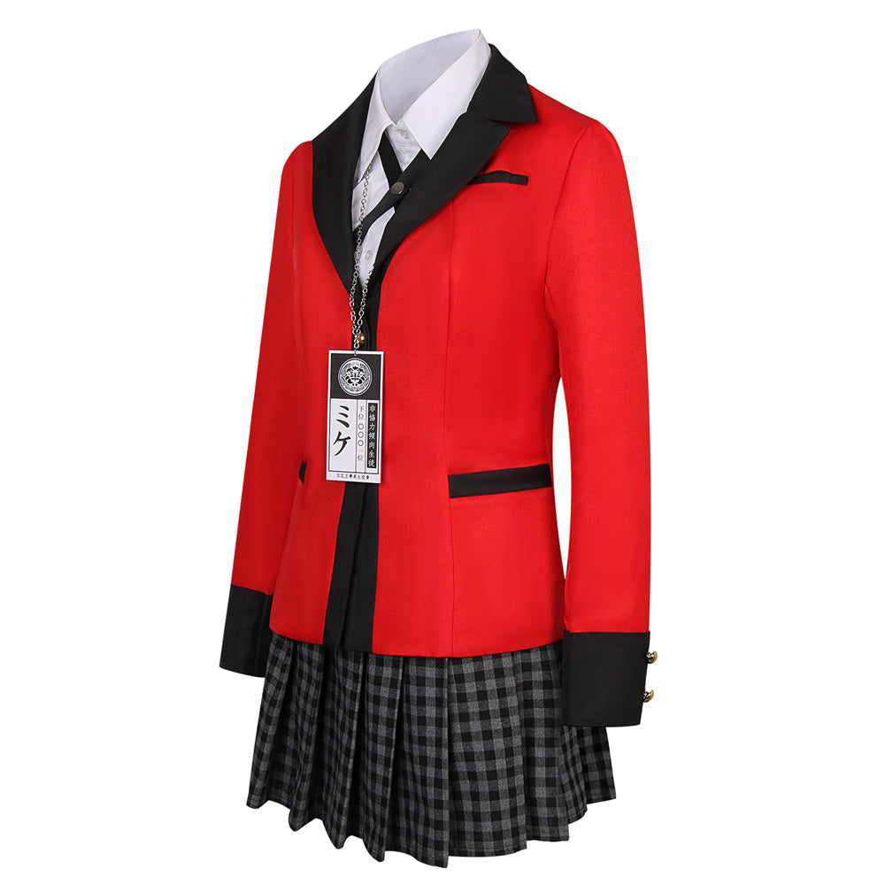 Kakegurui Compulsive Gambler Yumeko Jabami Cosplay Costume Vikidoky