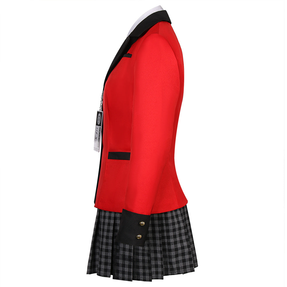 Kakegurui Compulsive Gambler Yumeko Jabami Cosplay Costume Vikidoky