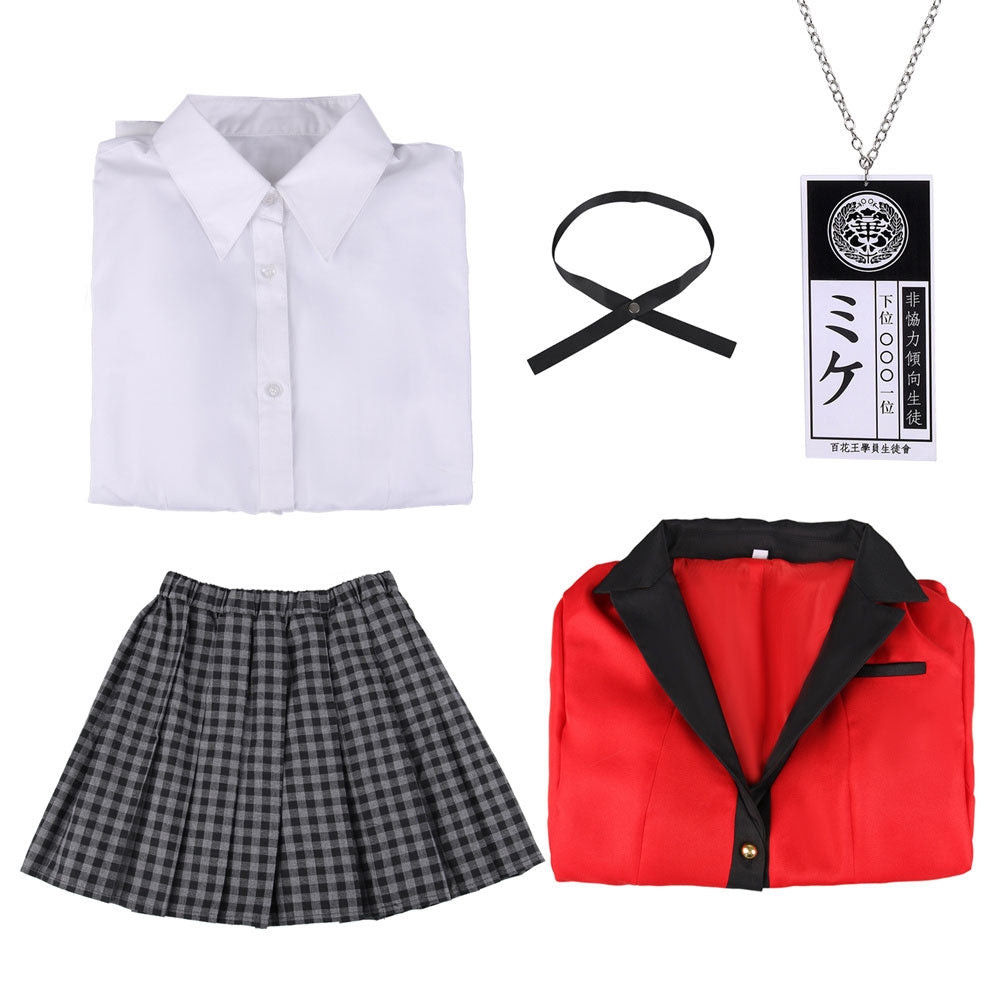 Kakegurui Compulsive Gambler Yumeko Jabami Cosplay Costume Vikidoky