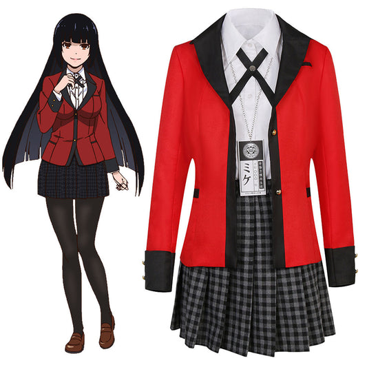 Kakegurui Compulsive Gambler Yumeko Jabami Cosplay Costume Vikidoky