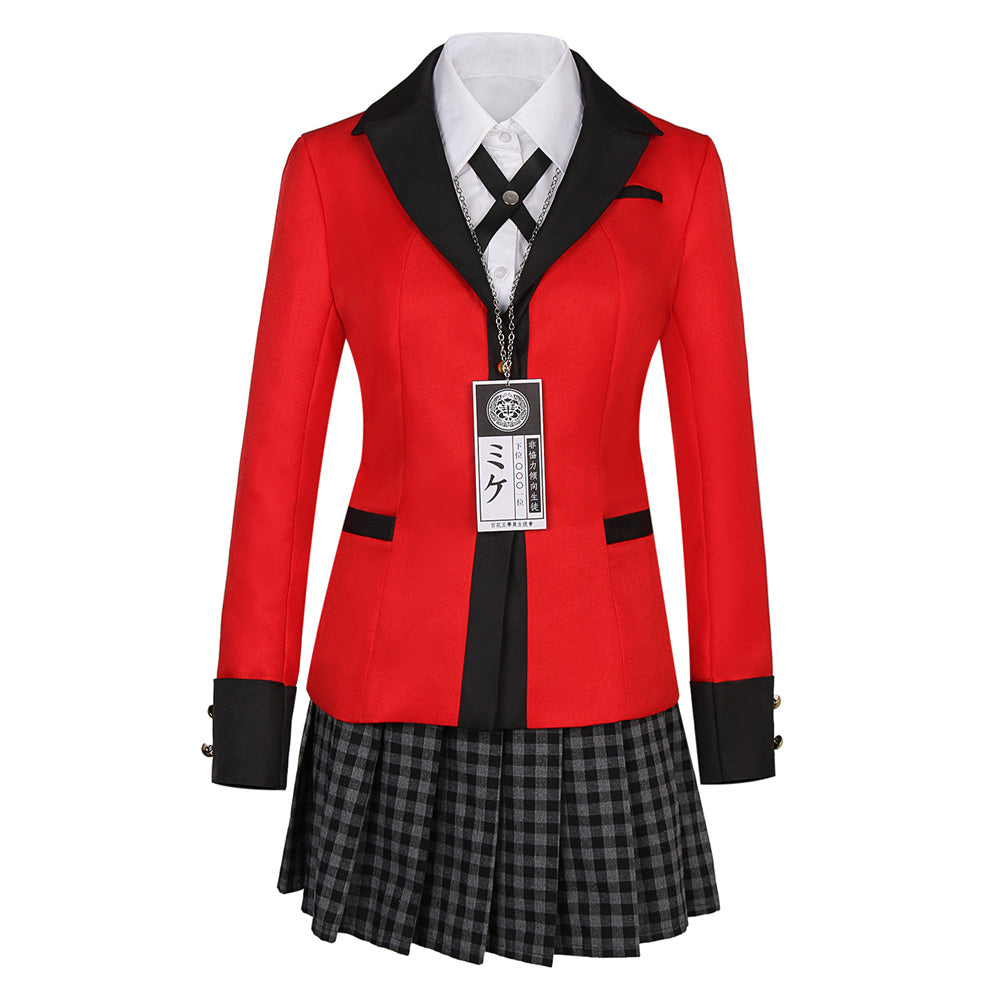 Kakegurui Compulsive Gambler Yumeko Jabami Cosplay Costume Vikidoky