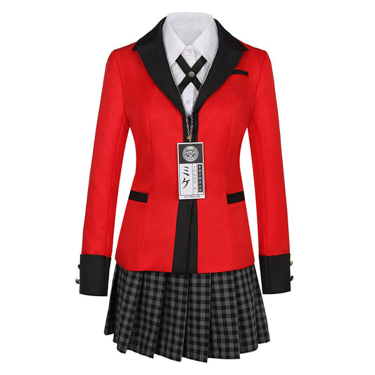Kakegurui Compulsive Gambler Yumeko Jabami Cosplay Costume Vikidoky