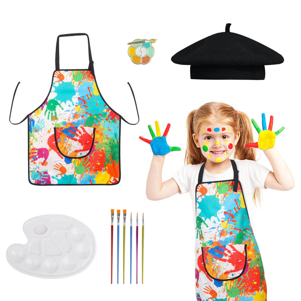 Kids Artist Costume Painter Party Dress Vikidoky