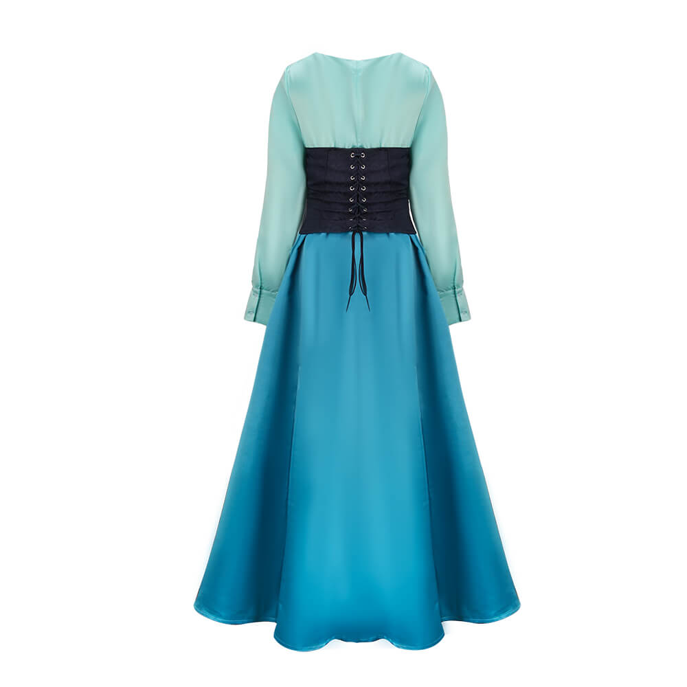 Ariel Blue Dress for Kids The Little Mermaid Cosplay Costume Vikidoky