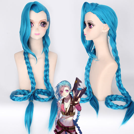 League of Legends LOL The Loose Cannon Arcane Jinx Cosplay Wig