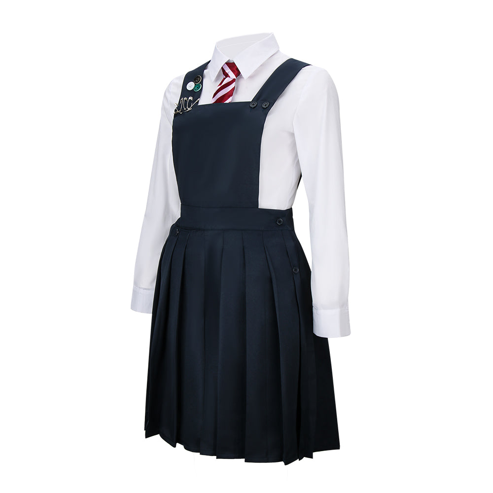 Kids Matilda the Musical Red-Beret Girl Cosplay Costume Hortensia Roald Dahl’s Outfits Vikidoky