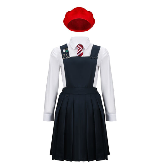Kids Matilda the Musical Red-Beret Girl Cosplay Costume Hortensia Roald Dahl’s Outfits Vikidoky