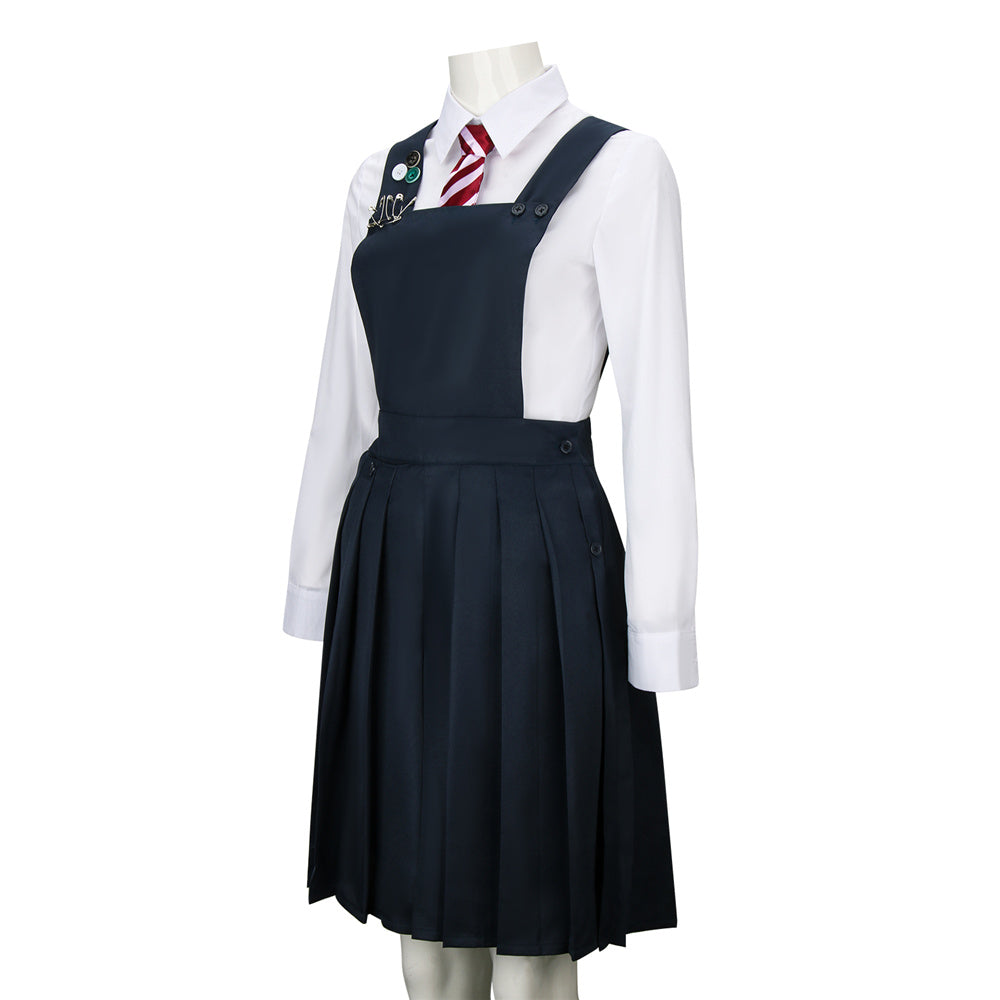Women's Matilda the Musical Red-Beret Girl Cosplay Costume Hortensia Roald Dahl’s Outfits Vikidoky