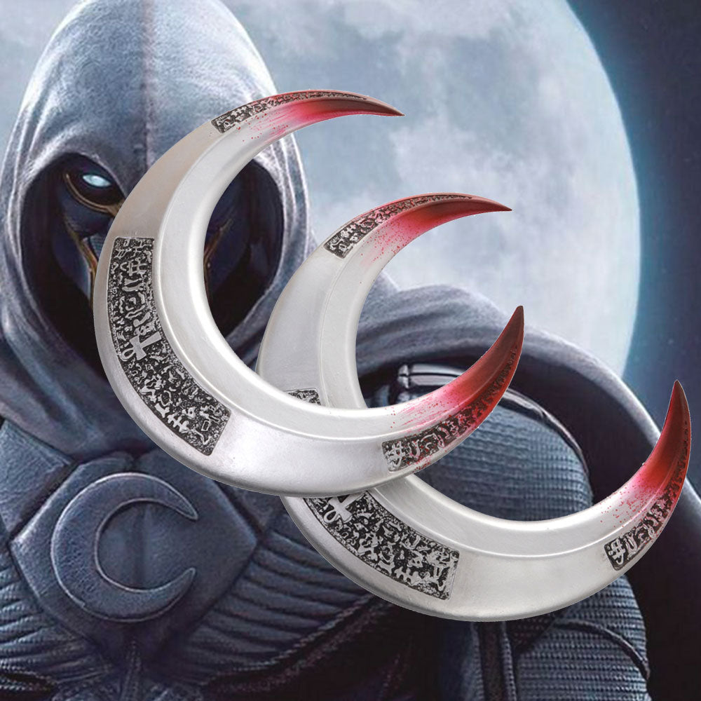 Moon Knight 2022 Marc Spector Crescent Darts Cosplay Props-A Pair Vikidoky
