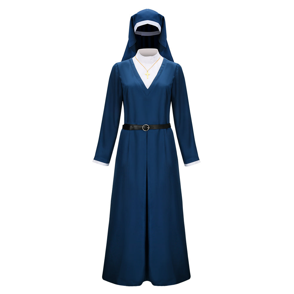 Mrs. Davis Nun Simone Blue Costume Halloween Outfits Vikidoky