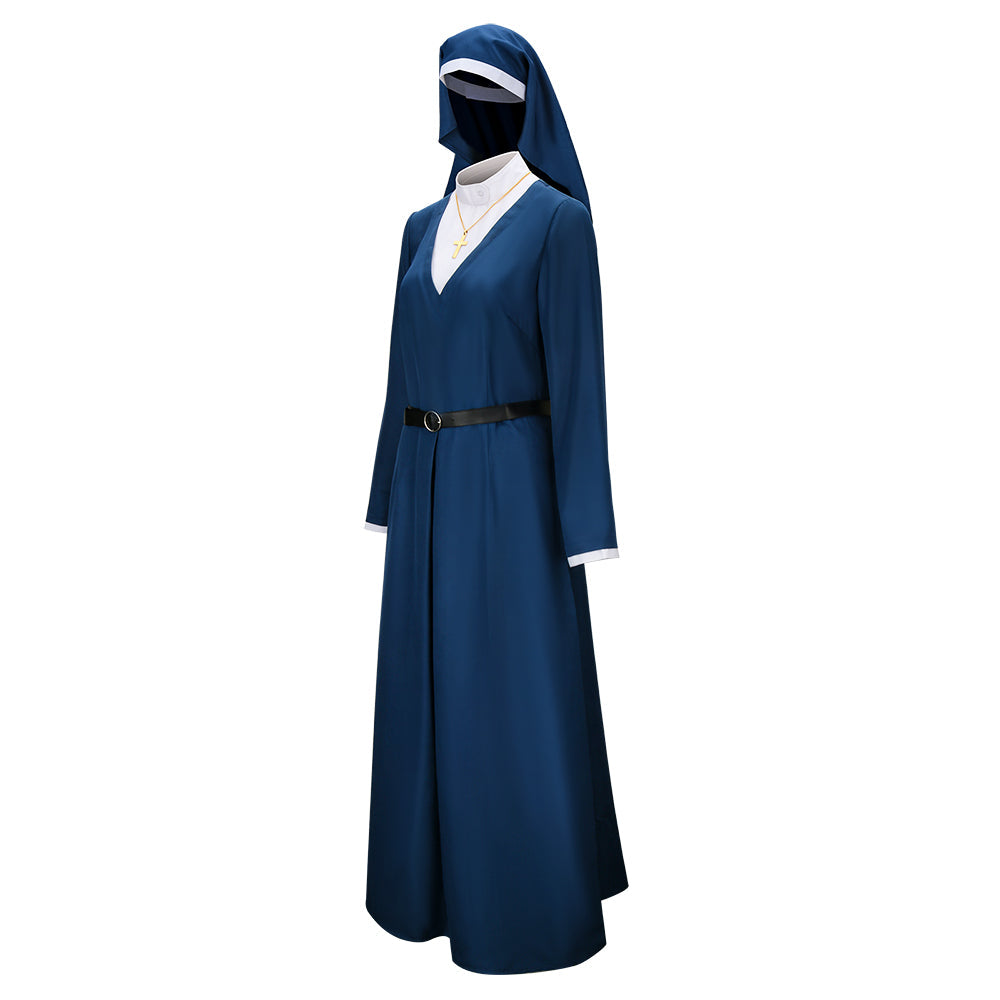 Mrs. Davis Nun Simone Blue Costume Halloween Outfits Vikidoky