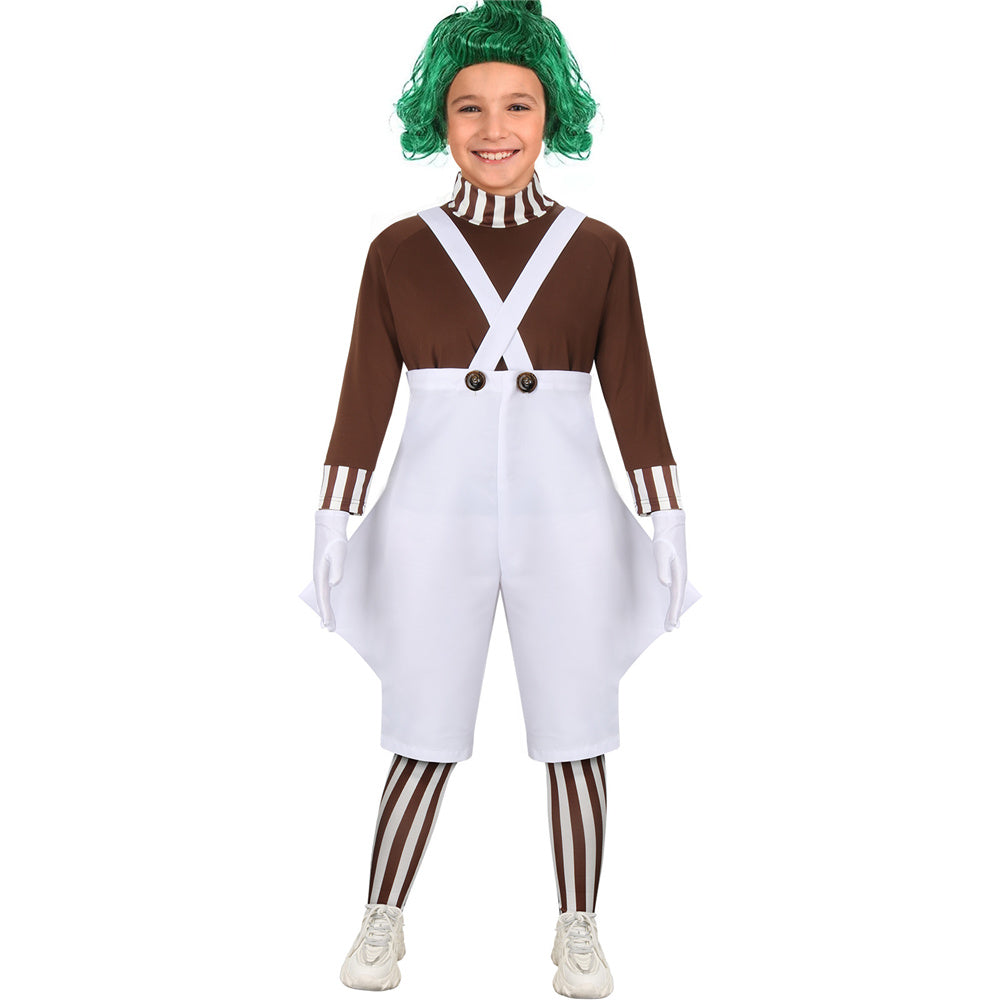 Kids Oompa Loompa Costume Charlie and the Chocolate Factory (Ready to Ship) Vikidoky
