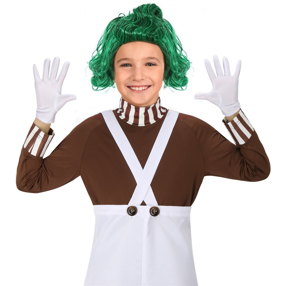 Kids Oompa Loompa Costume Charlie and the Chocolate Factory (Ready to Ship) Vikidoky