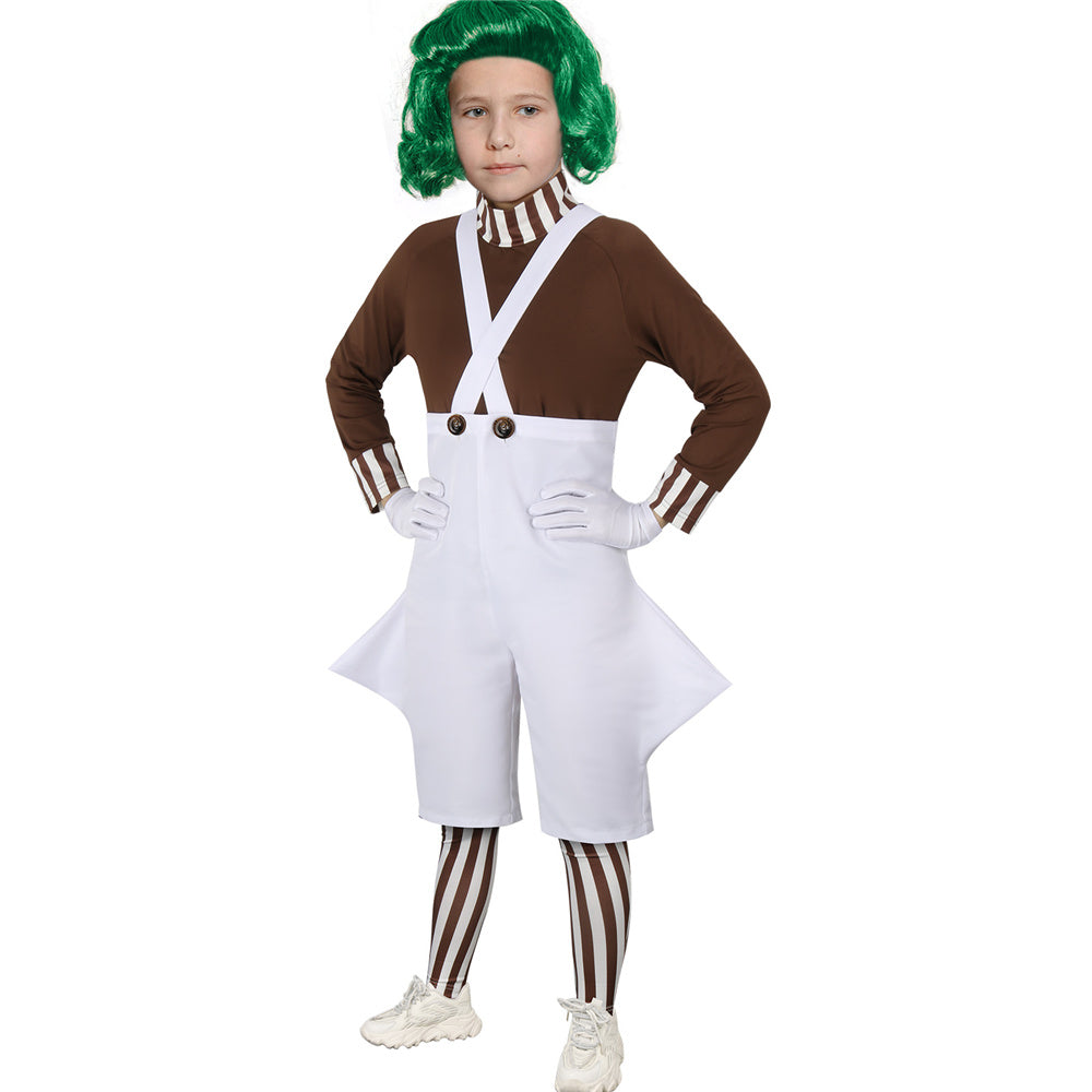 Kids Oompa Loompa Costume Charlie and the Chocolate Factory (Ready to Ship) Vikidoky