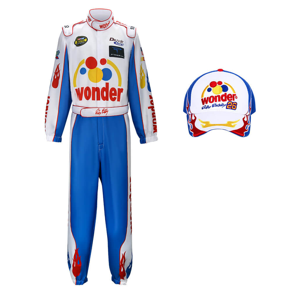 Talladega Nights The Ballad of Ricky Bobby Nascar Cosplay Costume Printed Style (Ready to Ship) Vikidoky
