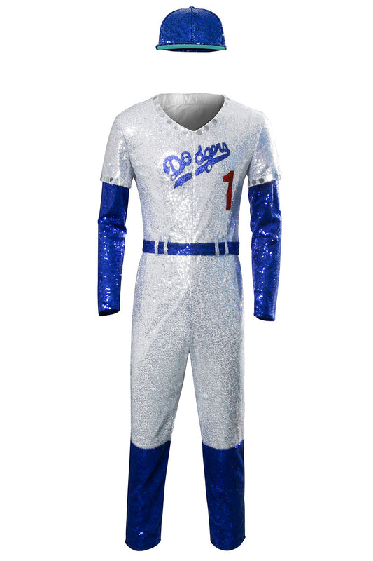 Rocketman Costume Elton John Baseball Uniform (L-XXL Ready to Ship) Vikidoky