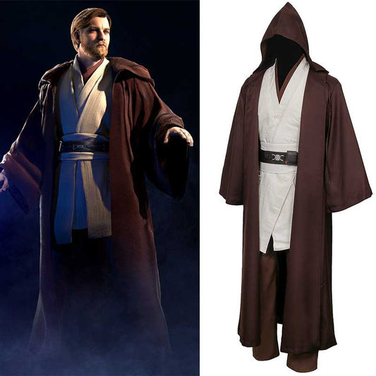 Star Wars Obi Wan Kenobi Jedi Halloween Cosplay Costume Vikidoky