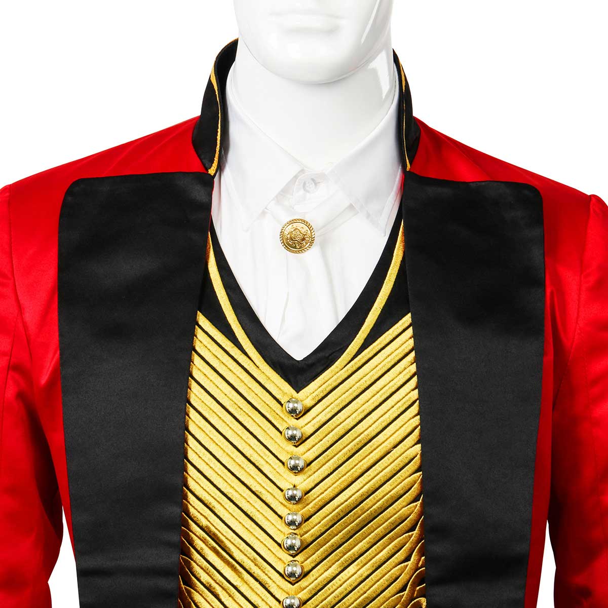 The Greatest Showman Cosplay Costume P.T. Barnum Red Circus Ringmaster Suit Vikidoky