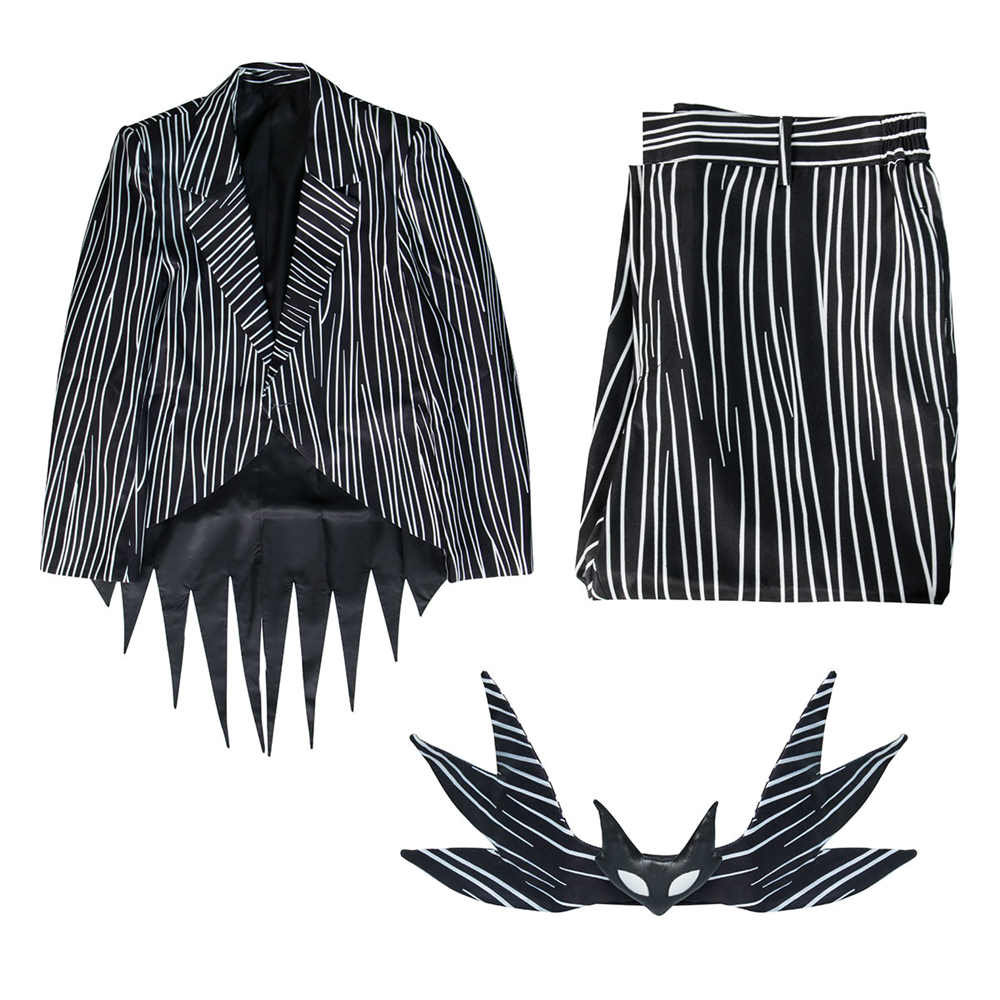 The Nightmare Before Christmas Jack Skellington Pumpkin King Halloween Costume Vikidoky