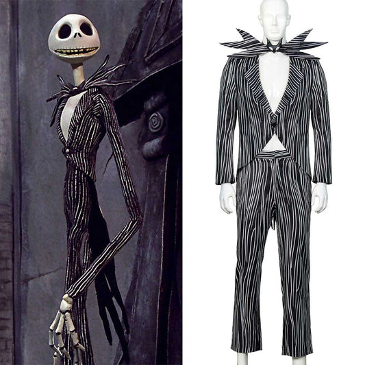 The Nightmare Before Christmas Jack Skellington Pumpkin King Halloween Costume Vikidoky