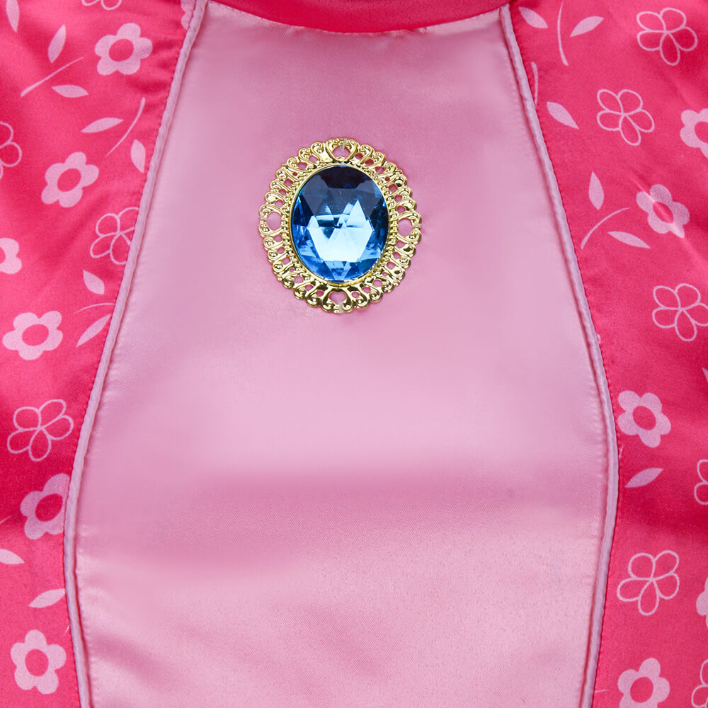 Kids Princess Peach Cosplay Costume The Super Mario Bros. Movie (120-140 Ready to Ship) Vikidoky