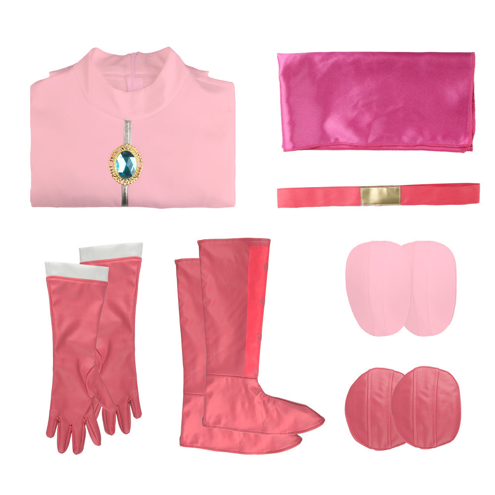 Princess Peach Pink Cosplay Costume The Super Mario Bros. Movie Vikidoky