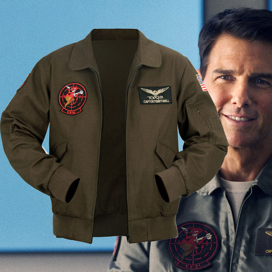 Top Gun 2 Maverick Captain Pete Tom Cruise Jacket Vikidoky