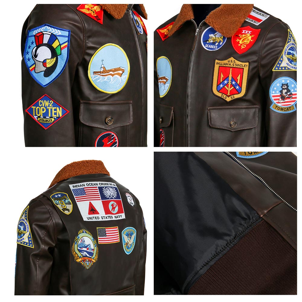 Top Gun 2 Maverick Pilot Aviator Tom Cruise Cosplay Jacket Vikidoky