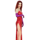 Who Framed Roger Rabbit Jessica Rabbit Cosplay Dress with Gloves