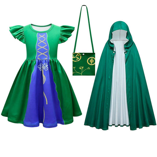 Winifred Sanderson Witch Dress for Kids Hocus Pocus 2 Vikidoky