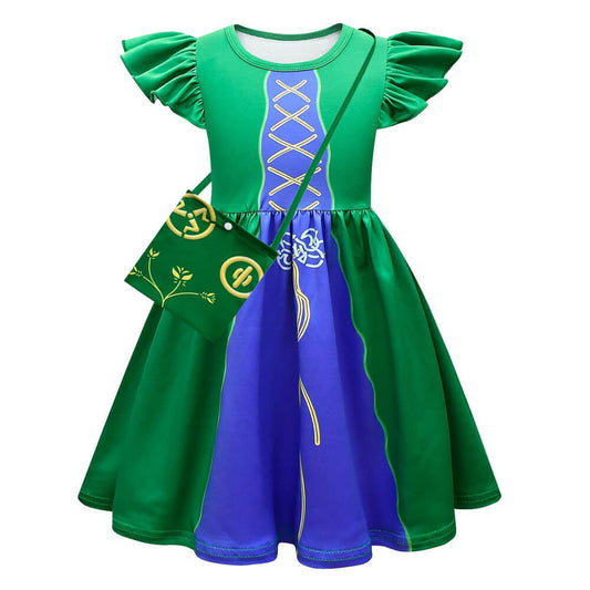 Winifred Sanderson Witch Dress for Kids Hocus Pocus 2 Vikidoky