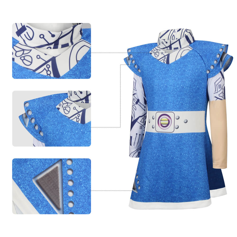 Addison Alien Dress Kids Cosplay Costume Zombies 3 Vikidoky