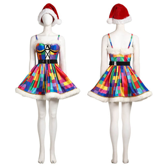 2024 Starlight Christmas Costume Colorful Party Dress Vikidoky