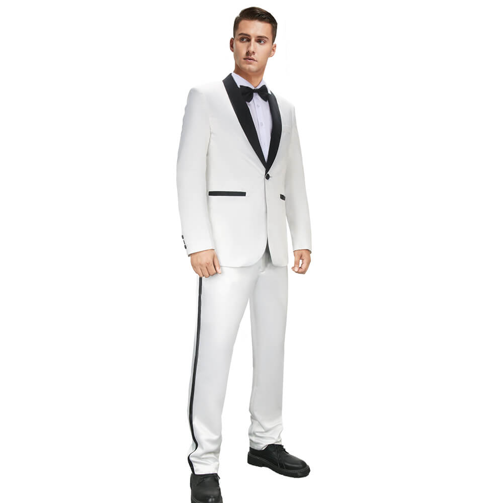 Vikidoky 21 Jump Street Schmidt Jenko Cosplay Costume White Suit – VikiDoky