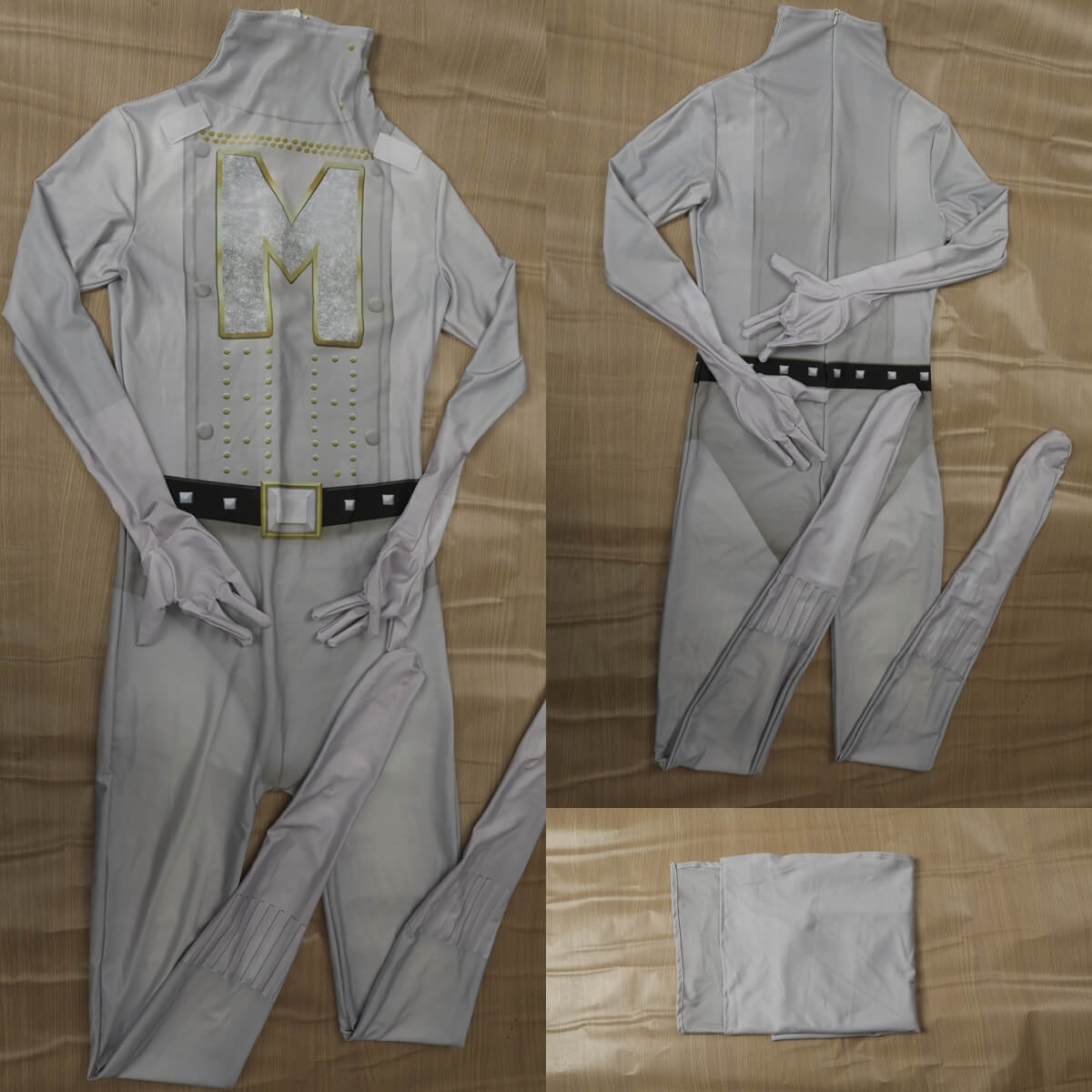 Megamind Metro Man Cosplay Costume Jumpsuit Cape Printed Style