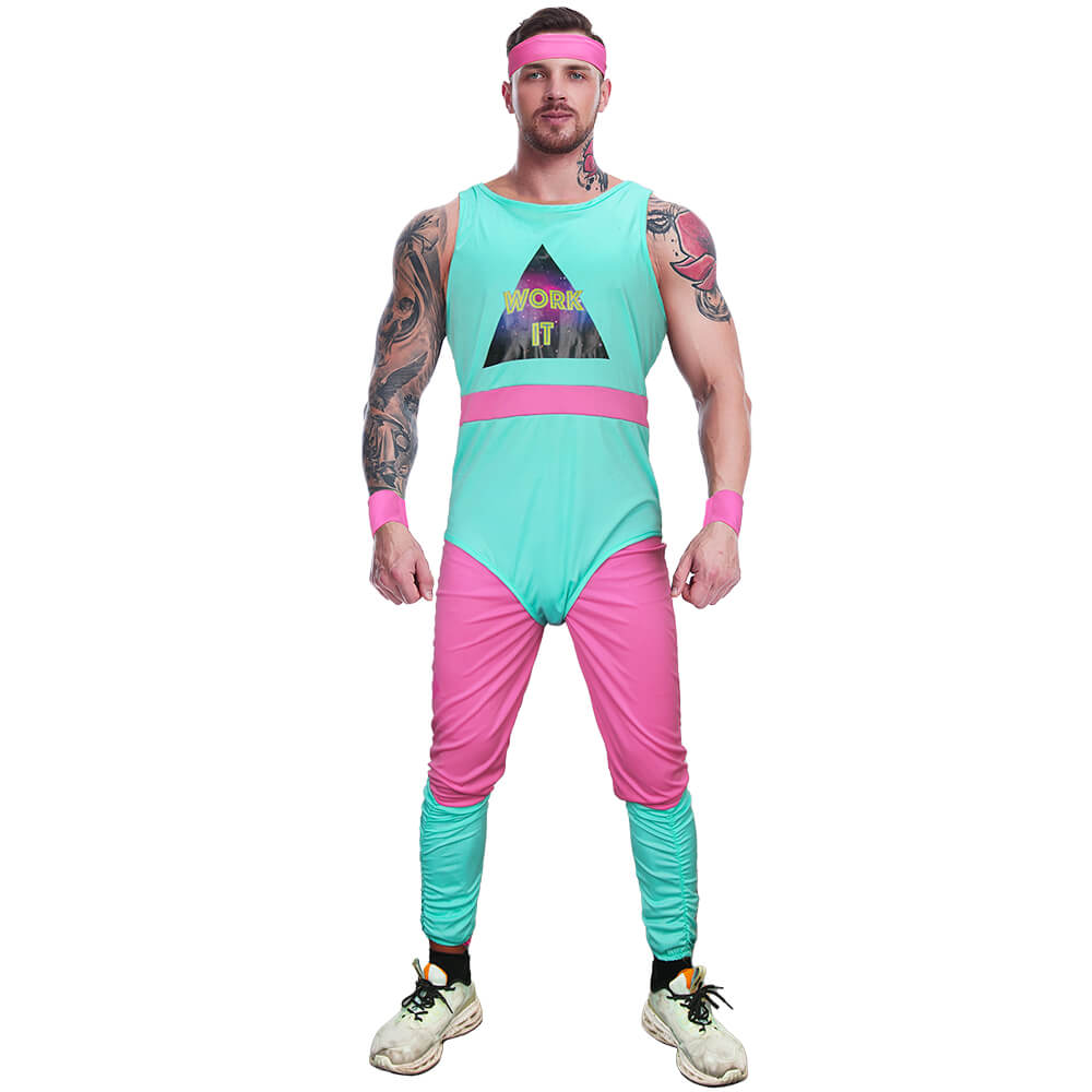 Vikidoky Men's 80s Fitness Costumes Workout Halloween Outfits – VikiDoky