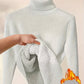 Fleece Turtle Neck Sweater Winter Warm Elegant Thick Knitted Pullover Tops Women's Clothing