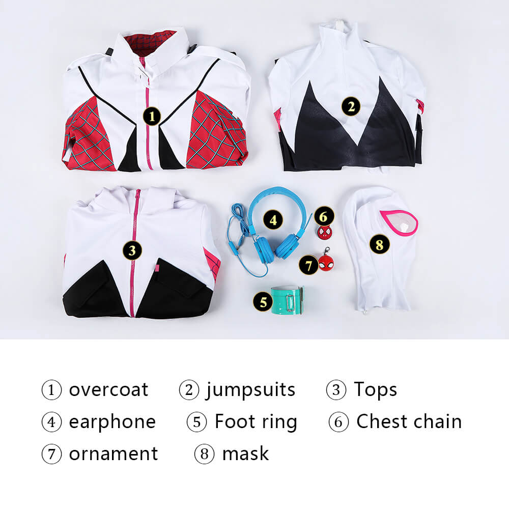 All New Spider Gwen The Ghost Spider Cosplay Costume