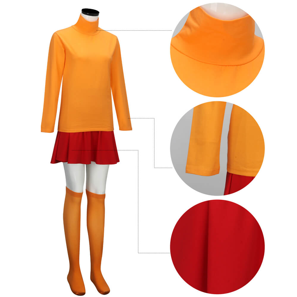 Velma Dinkley Anime Cosplay Costume (Ready to Ship)