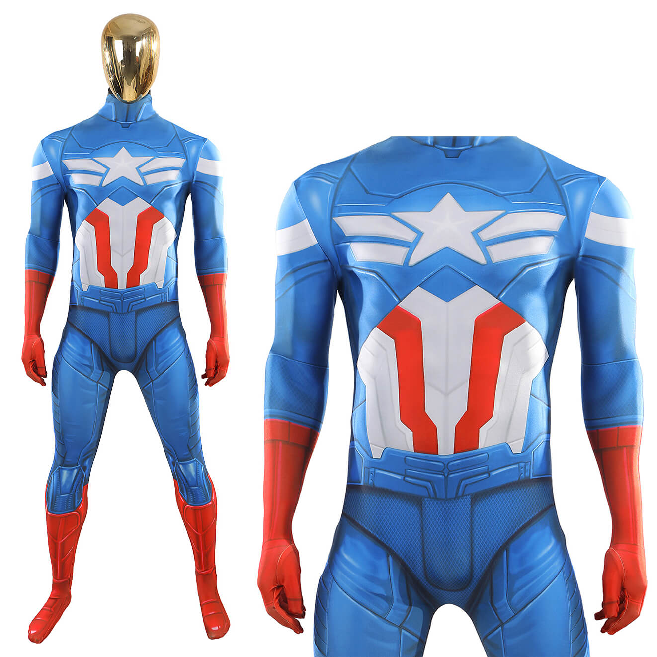 Avengers 5 Doomsday Sam Wilson Captain America Cosplay Costume Jumpsuit