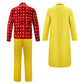 Back to the Future Doc Brown Cosplay Costume Yellow Suit Vikidoky
