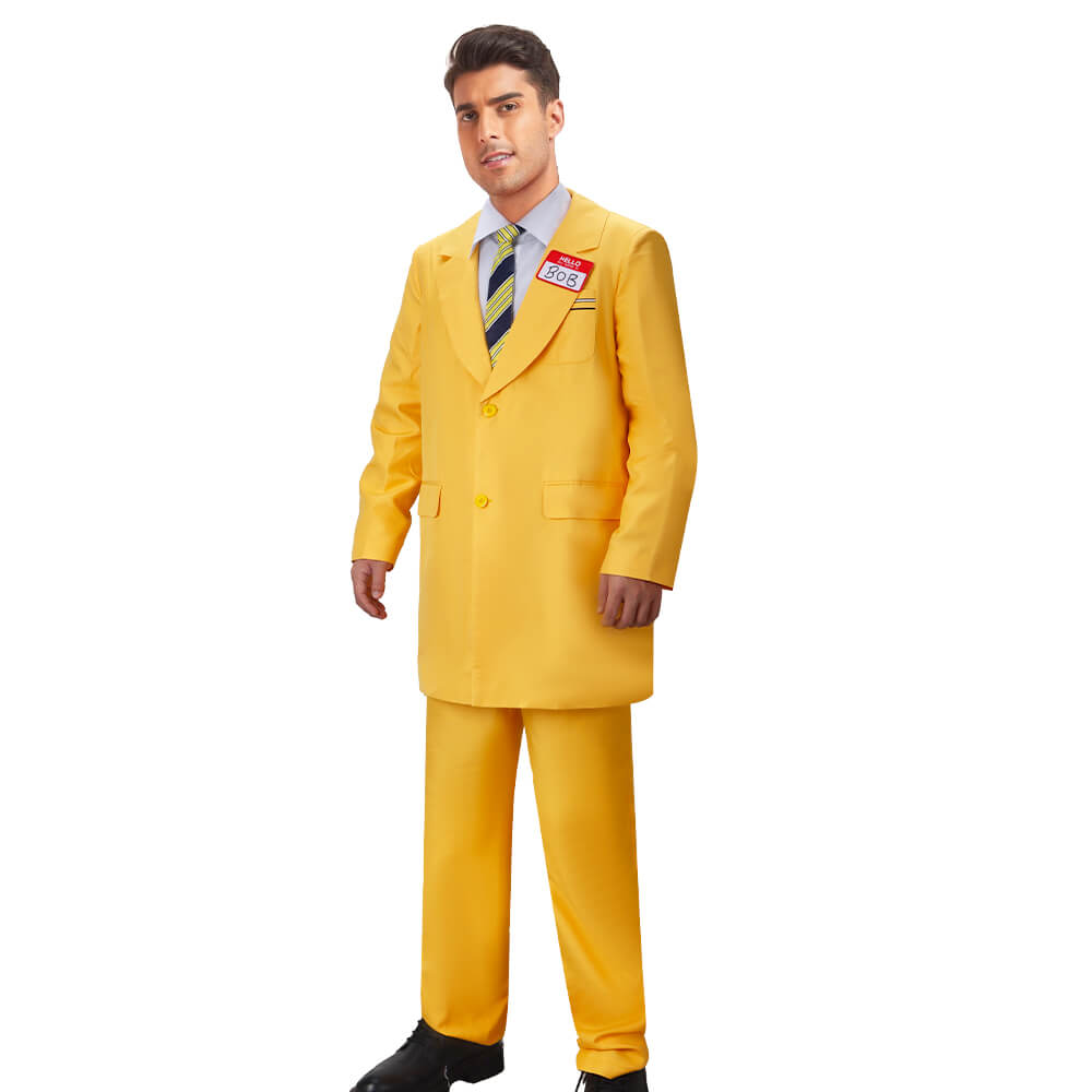Beetlejuice Shrunken Head Bob Yellow Suit Cosplay Costume Vikidoky